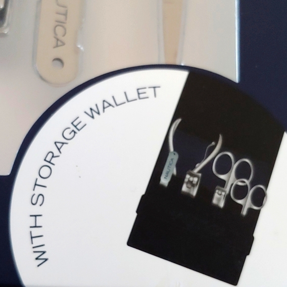 Nautica Men's Grooming Tool Kit with Storage Wallet, Stainless Steel - Picture 5 of 8